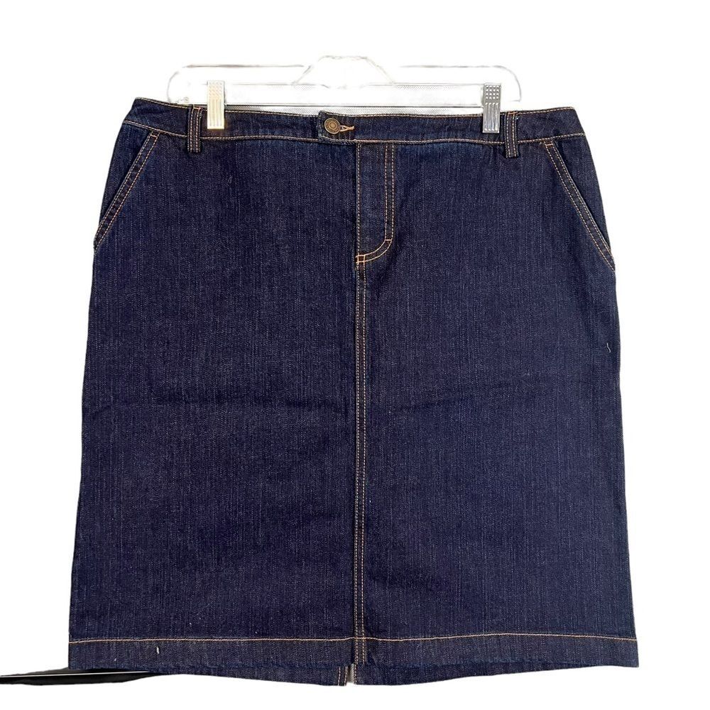 Pendleton Dark Blue Denim A Line Jean Skirt - Size 16 - EUC
